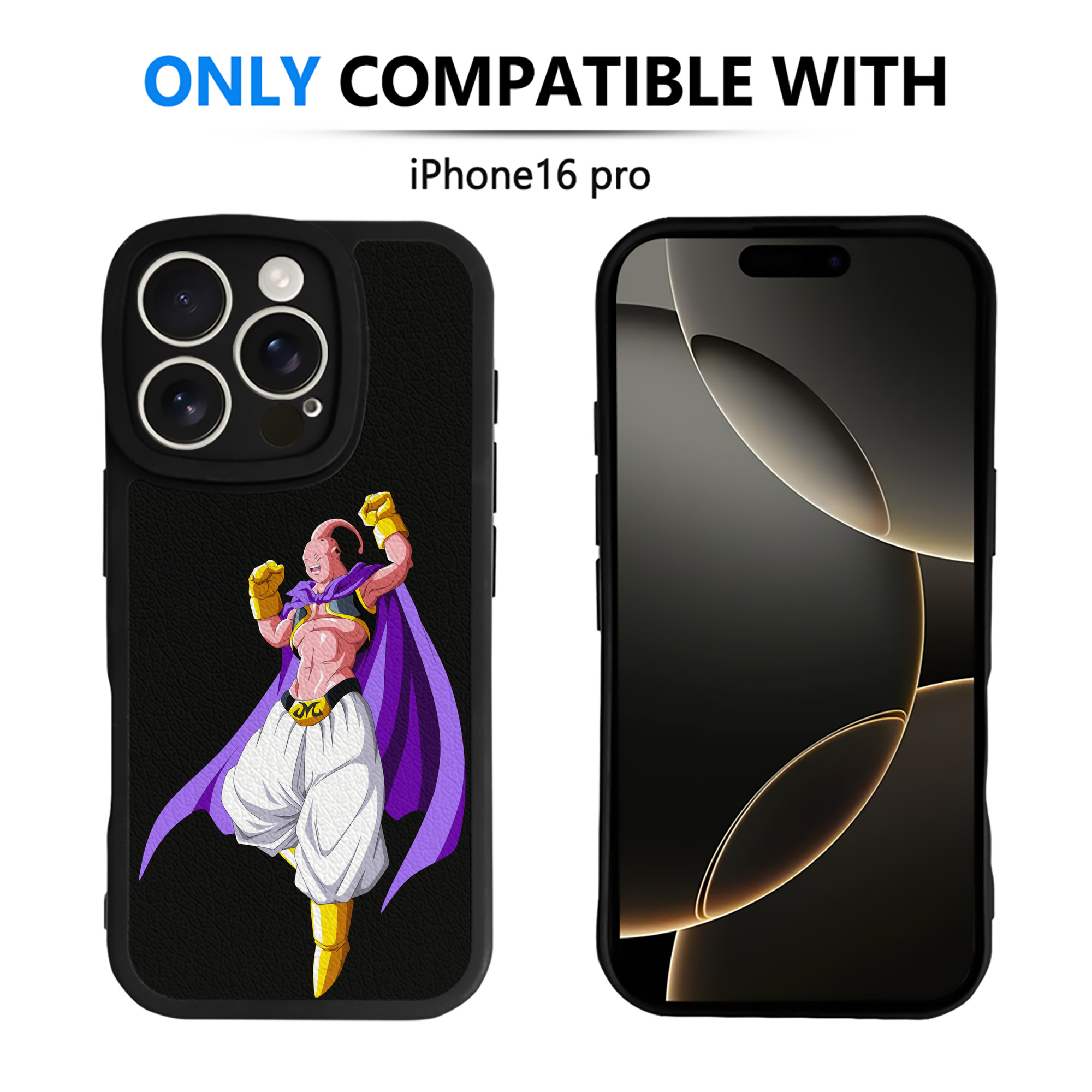 （画像用） ドラゴンボール 魔人ブウ DRAGON BALL Majin Buu 【iPhone 16シリーズ対応】シリコンスマホケース（レザー調） 材質：シリコン